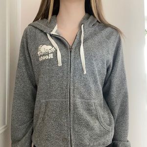 Roots salt and pepper zip up hoodie